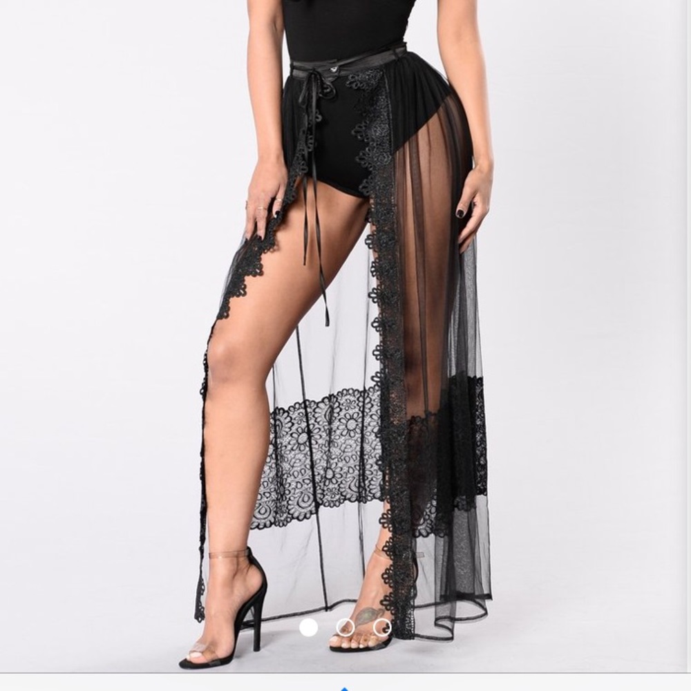 Spark in the Dark Sheer Maxi Skirt